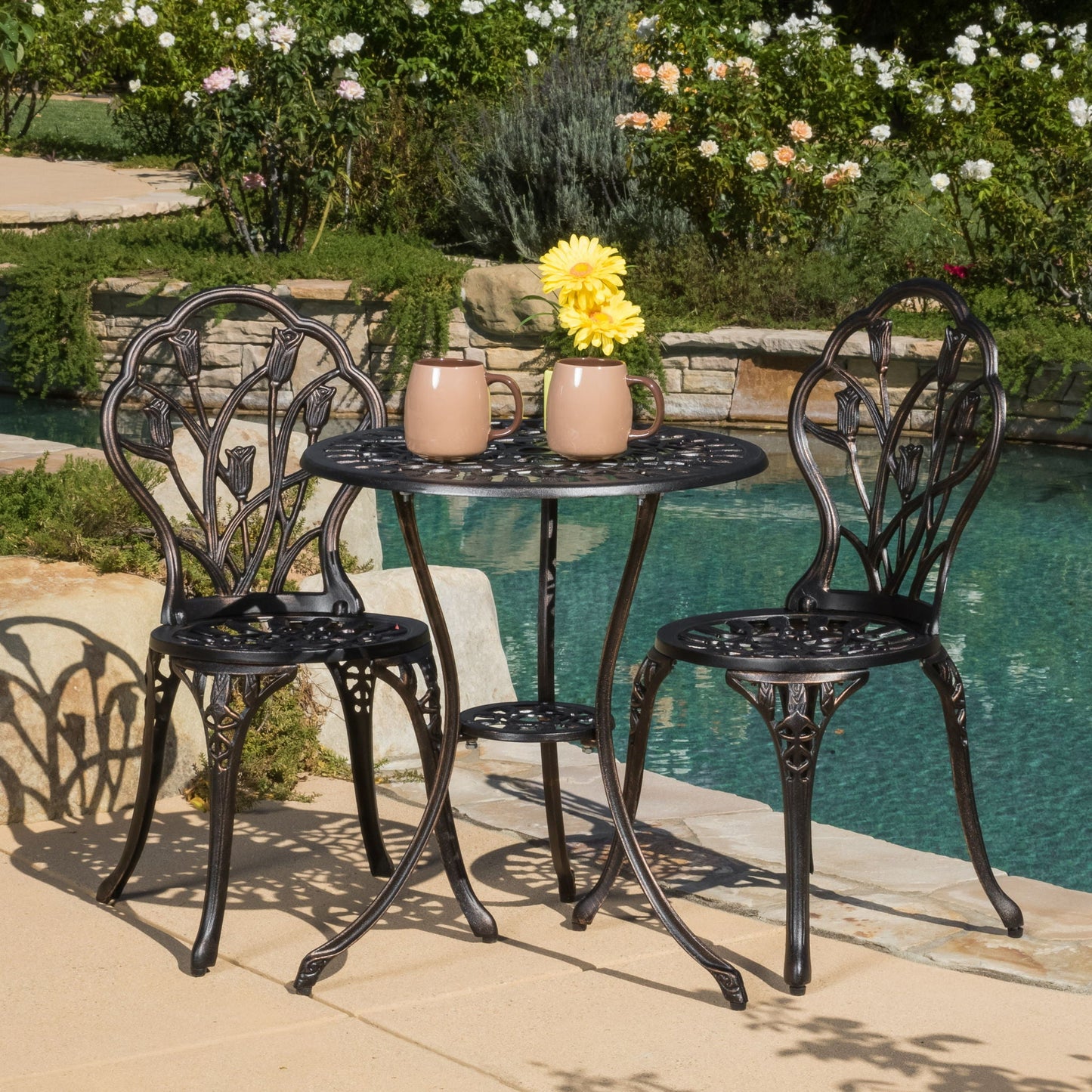 Nassau Cast 3 Piece Bistro Set