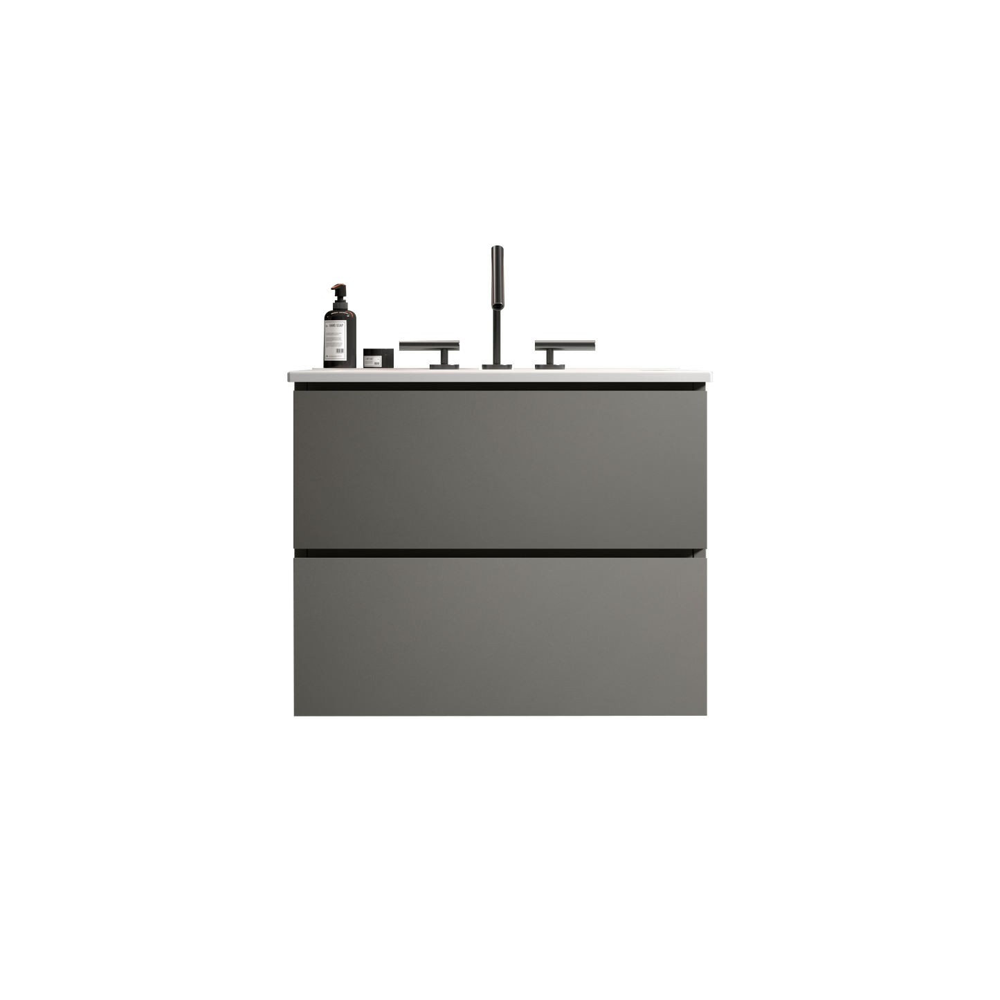 TIA 24" Wall Mount Space Grey Bathroom Vanity