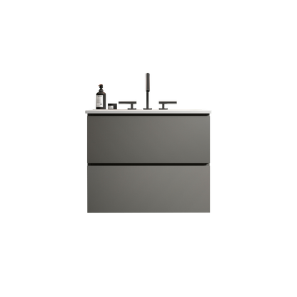 TIA 24" Wall Mount Space Grey Bathroom Vanity