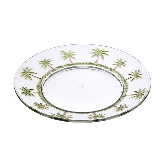 Palm Tree Design 9" Acrylic Dinner Plates (Set of 4)