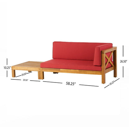 Brava X Back Corner Bench With Coffee Table