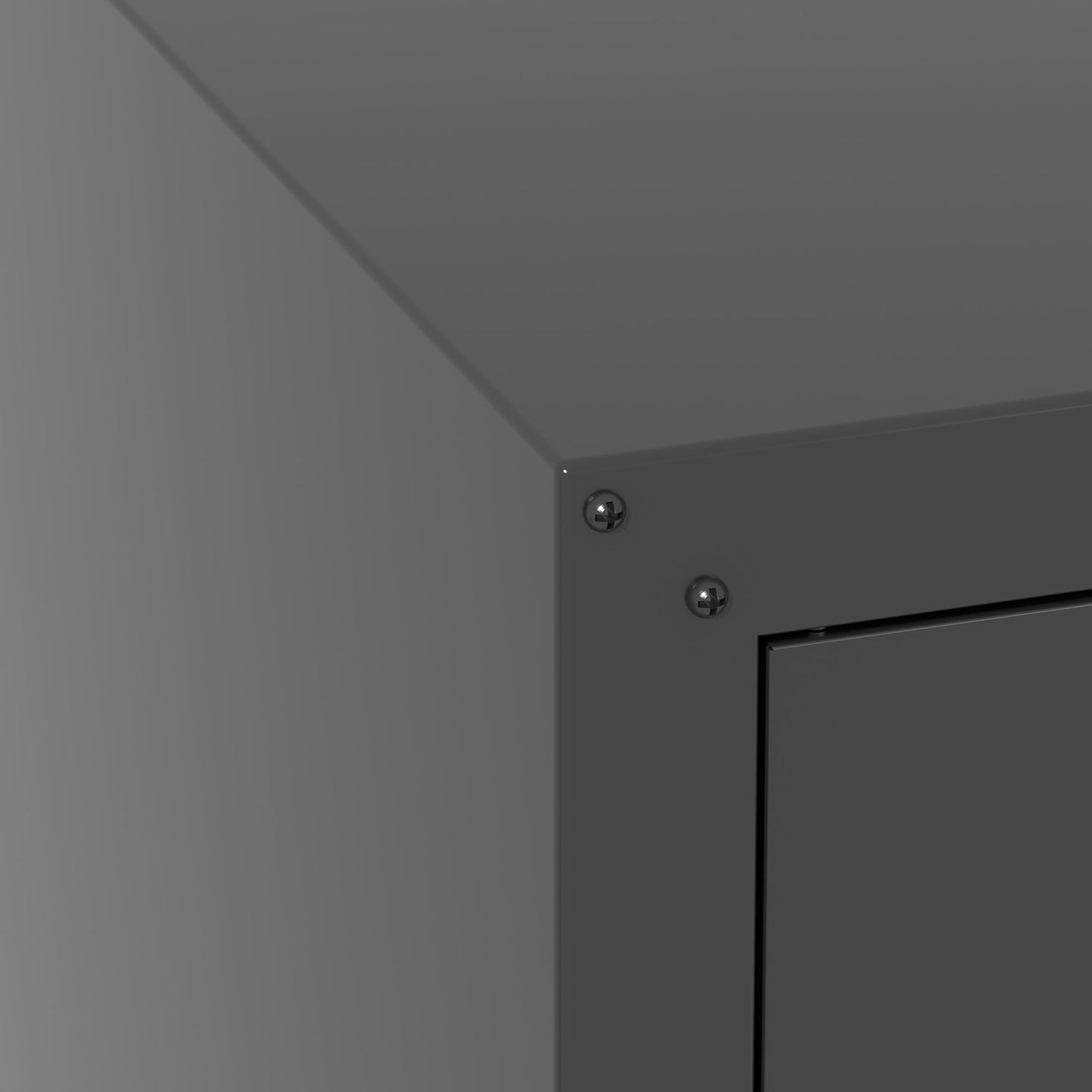 Wall-Mounted Storage Cabinet With Locking Door, 1 Shelf And Open Drawer - Black