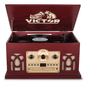 Victor Belmont 8-in-1 Wood Music Center Cherry - Refurbished