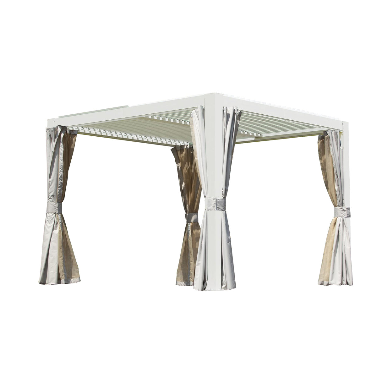 10x10 FT Outdoor Louvered Pergola with Adjustable Louvers
