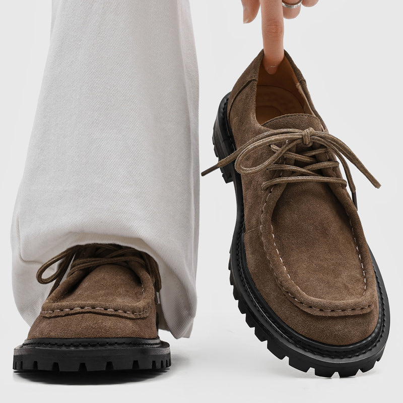 Retro Thick-soled Lace-up Casual Shoes