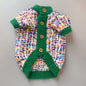 Pet Dog Color-Block Cardigan Sweater