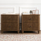 Modern Fluted Nightstand With 3 Drawers