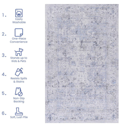 Maval - Area Rug, Washable