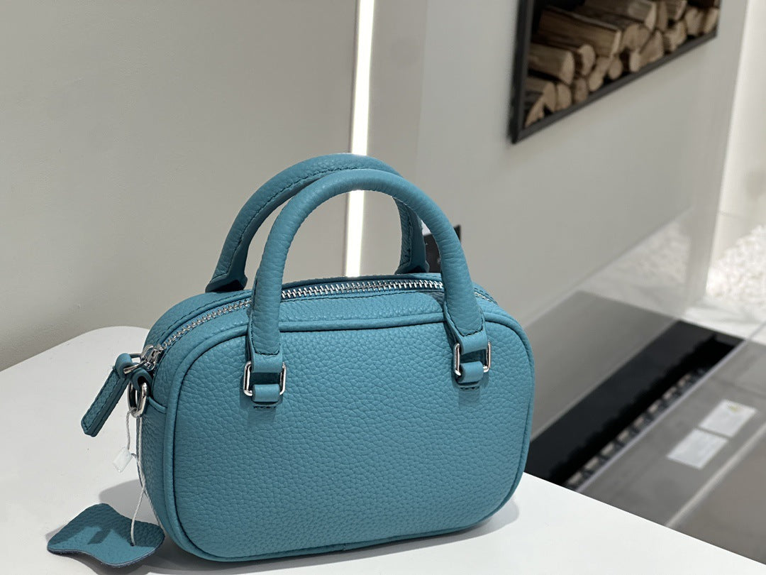 Light Luxury Women's Handbag, Stylish And Elegant Tote, Simple And Versatile, Top-layer Cowhide, Single Shoulder And Crossbody Bag, Mini Handbag