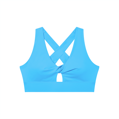 Loki & Ivy Women's Twist Front V-Neck Sports Bra