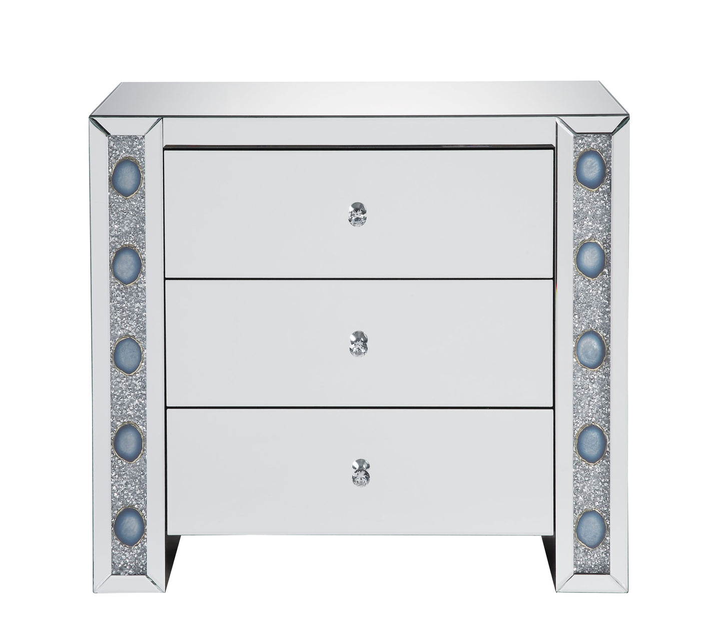 Sonia Mirrored & Faux Agate Console Cabinet (Assembled)