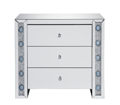Sonia Mirrored & Faux Agate Console Cabinet (Assembled)