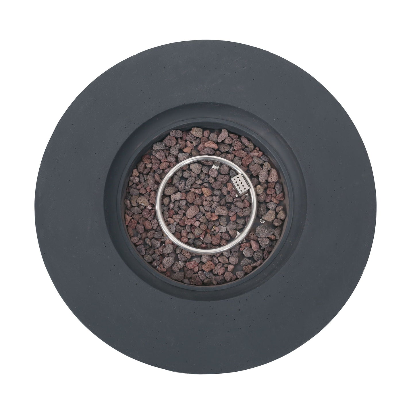 Modern Lightweight Concrete Outdoor Circular Fire Pit 50,000 BTU