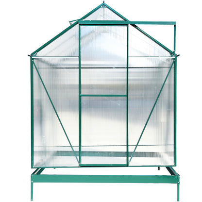 Polycarbonate house, Heavy Duty Outdoor Aluminum Walk-In House Kit With Rain Gutter, Vent And Door For Backyard Garden