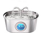 Stainless Steel Cat Water Fountain, 108oz-3.2L Pet Water Fountain For Cats Indoor, With Dual Spouts For Multiple Cats, Ultra-Quiet Automatic Dog Water Dispenser