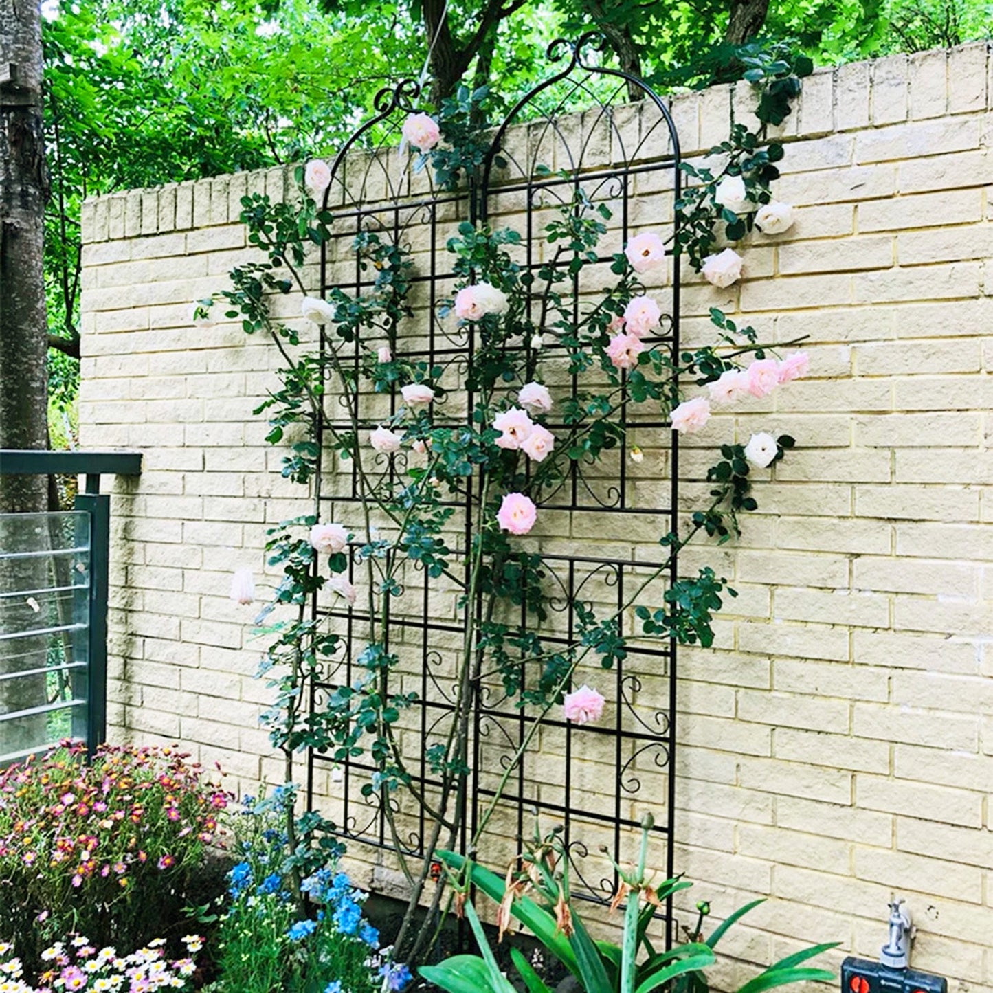 Metal Garden Trellis 4 Pack Rustproof Climbing Plant Supports