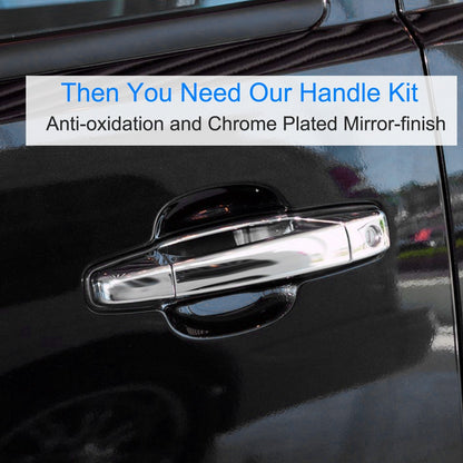iMounTEK 4pcs Chrome Outer Handles Outside Exterior Door Handles Front Rear for Chevy Pickup Truck 2007-2013 Suburban Sierra Silverado Escalade Cadill
