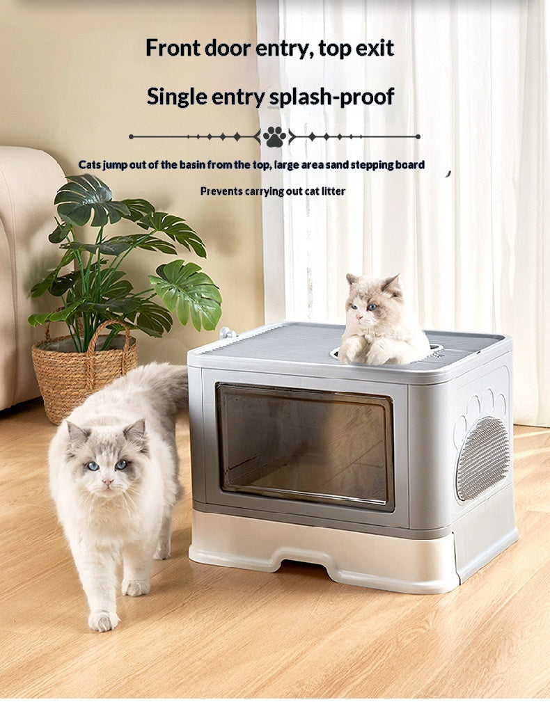 Enclosed Extra-Large Drawer-Type Cat Litter Box