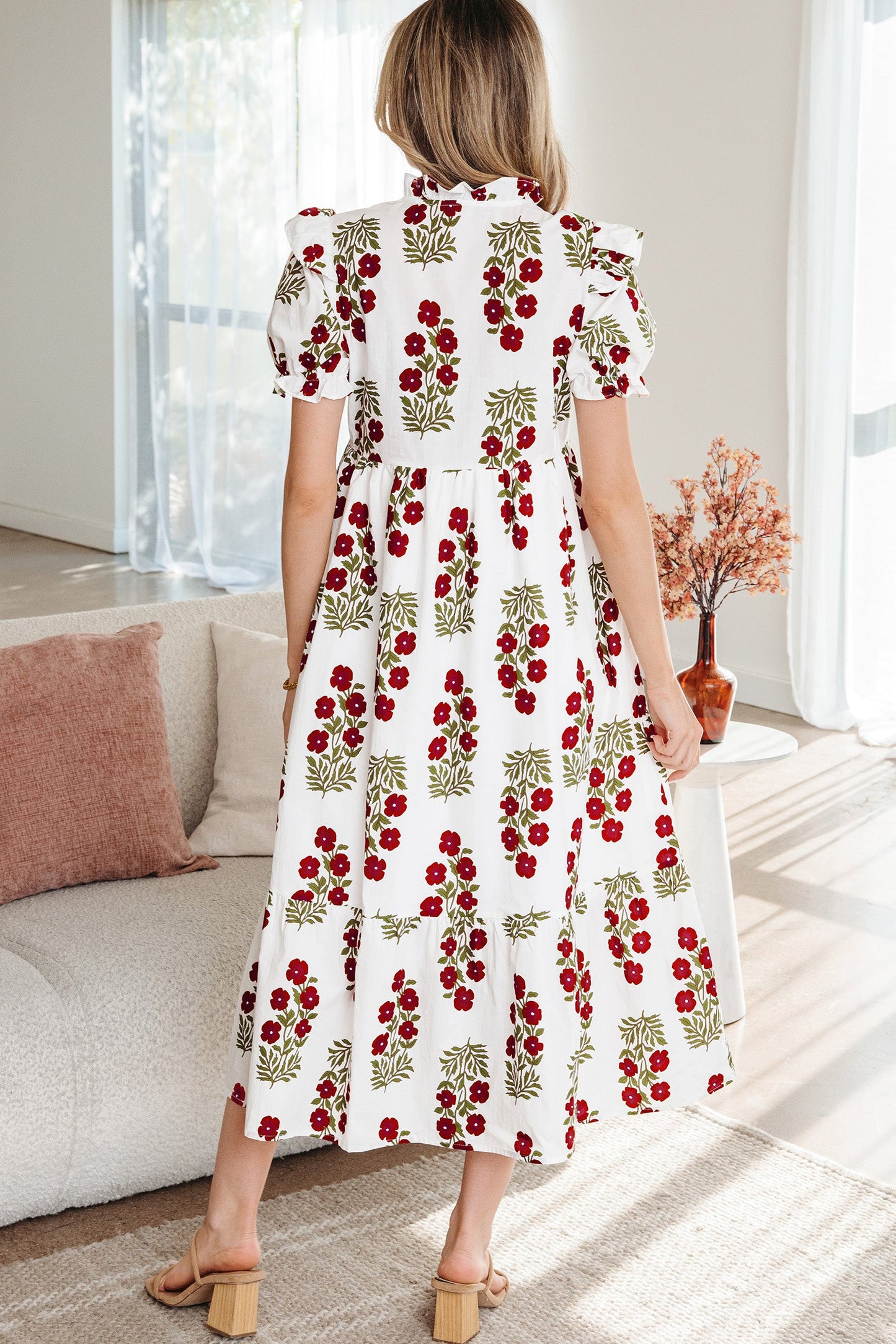 Promise Sleeve Tiered Maxi Dress