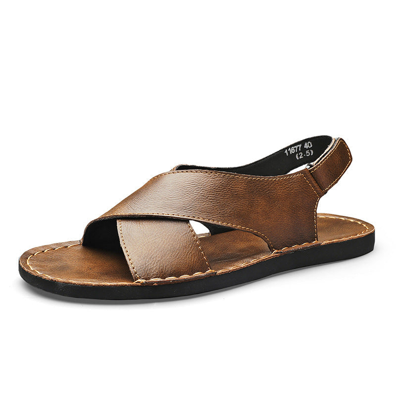 Cross-border Plus-size Foreign Trade Hand-sewn Sole Sandals