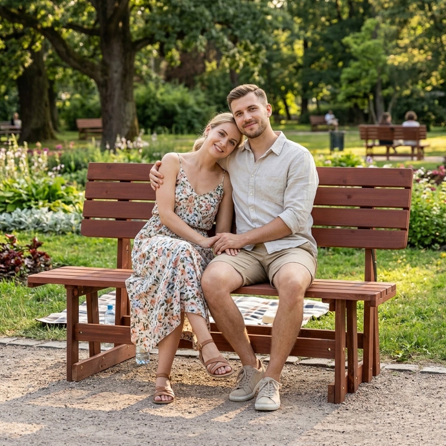 2-in-1 Convertible Bench Picnic Table