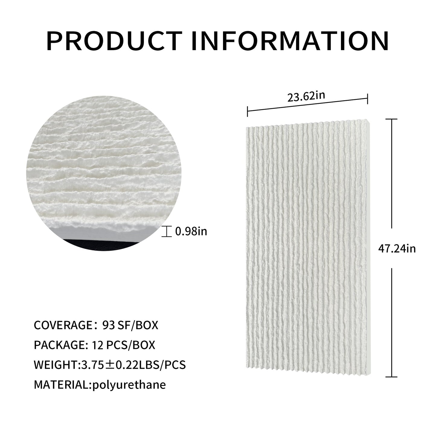 3D Faux Stone Wall Panels - 12 PCS PU Wainscoting Panel