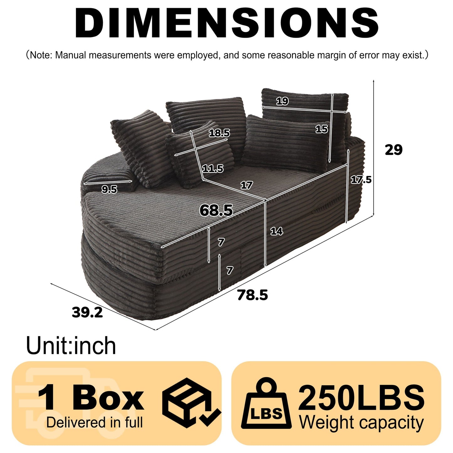 Semi Circular 2 In 1 Sofa Bed With Neck Pillow And Throw Pillows