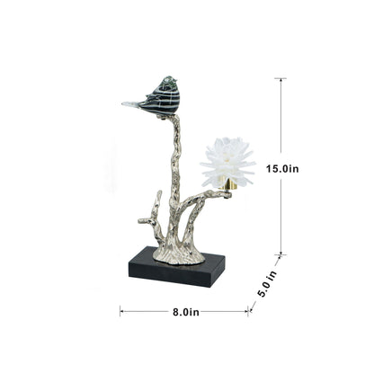 Aluminum Candle Holder With Marble Stand
