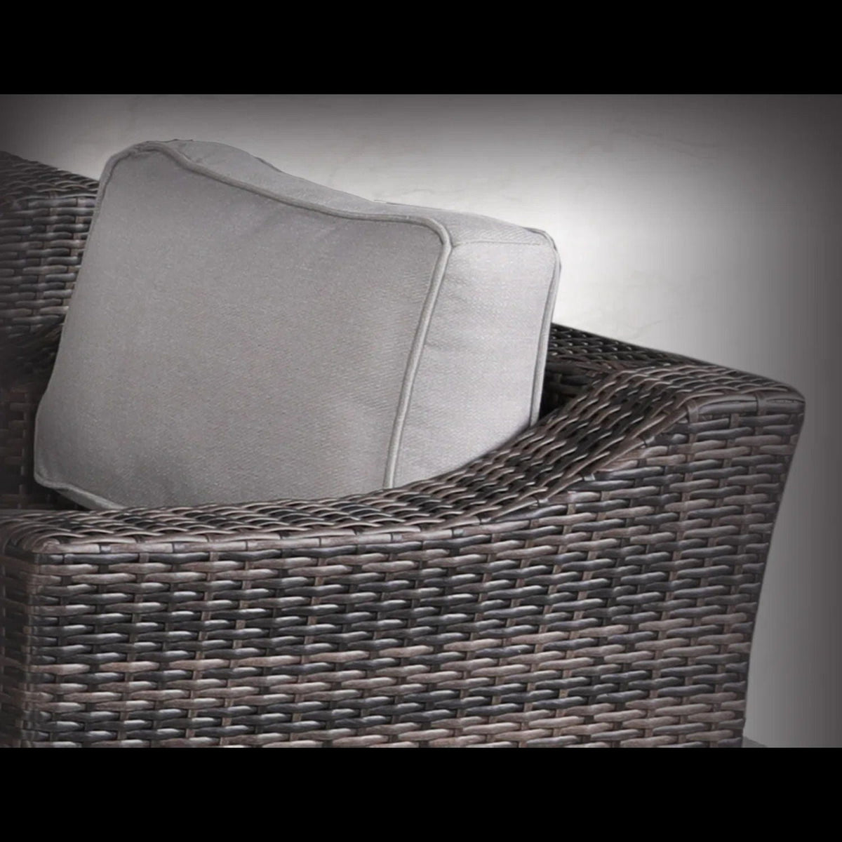 Outdoor Swivel Patio Chair With Cushions (Set of 2) - Brown