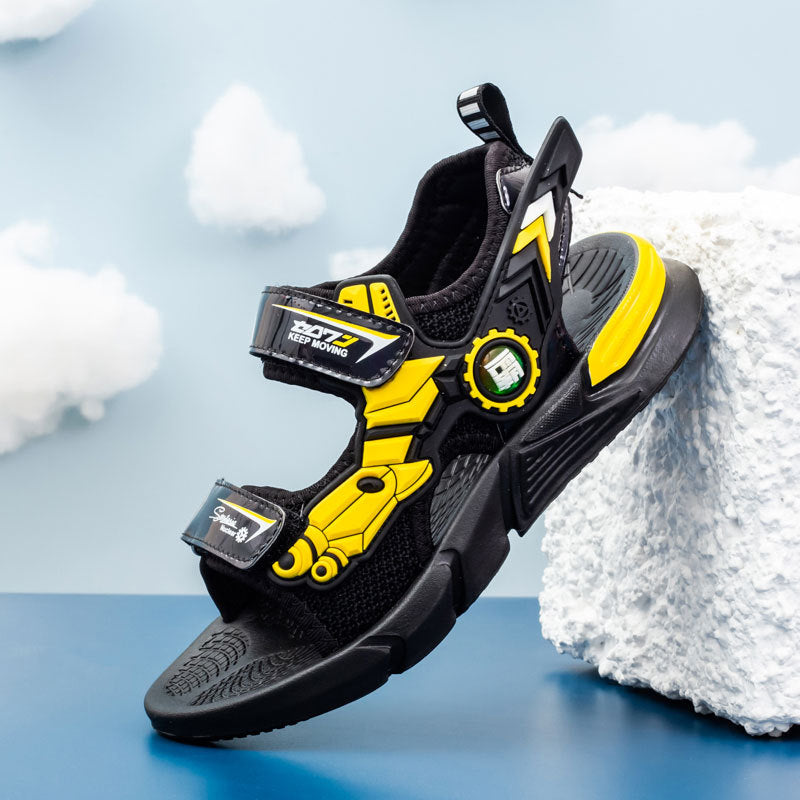 Mesh Cartoon Leather Trendy Boys' Shoes