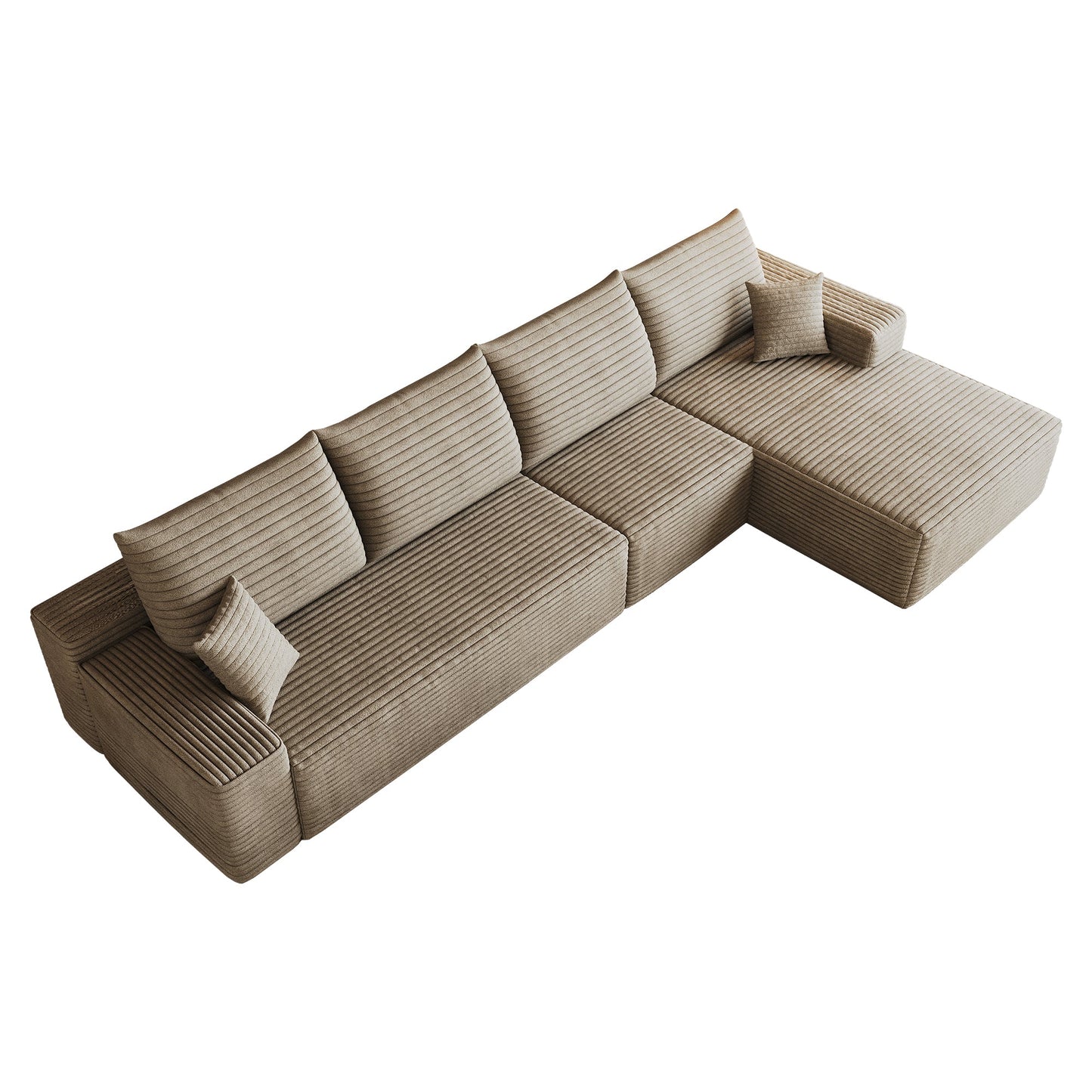 134" Cloud Sectional Couch with L-Shaped Chaise