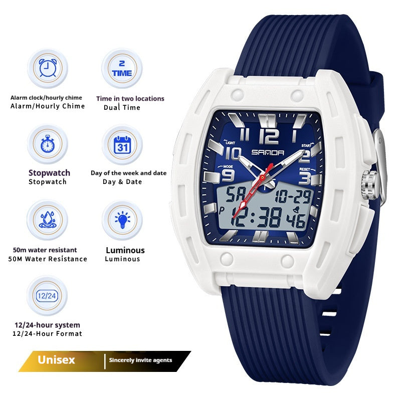 A Sporty Stylish And Energetic Unisex Bucket-style Wristwatch