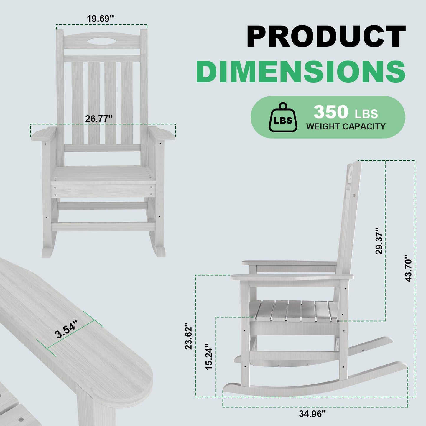 Outdoor Rocking Chair Set of 2