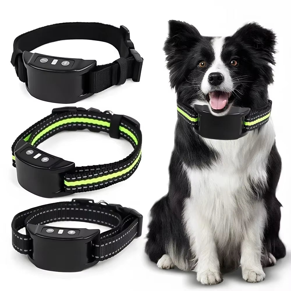 Dog Collar USB Rechargeable Trainer Electric Vibration Shock Beep Dog Training Collar Anti Barking Device Automatic Anti Bark