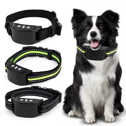 Dog Collar USB Rechargeable Trainer Electric Vibration Shock Beep Dog Training Collar Anti Barking Device Automatic Anti Bark