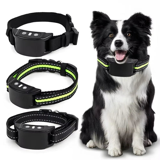 Dog Collar USB Rechargeable Trainer Electric Vibration Shock Beep Dog Training Collar Anti Barking Device Automatic Anti Bark