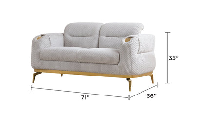 Zoe Modern Style 2PC Living Room Set