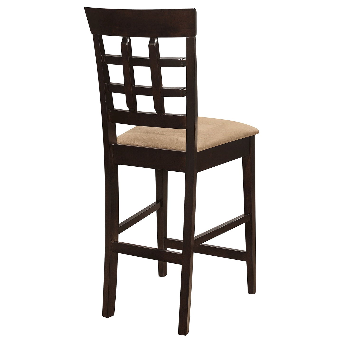 Upholstered Counter Height Stools (Set of 2) - Brown / Beige