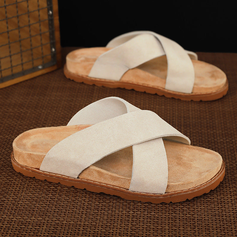 Mens High-end Non-slip Thick-soled Slide Sandals