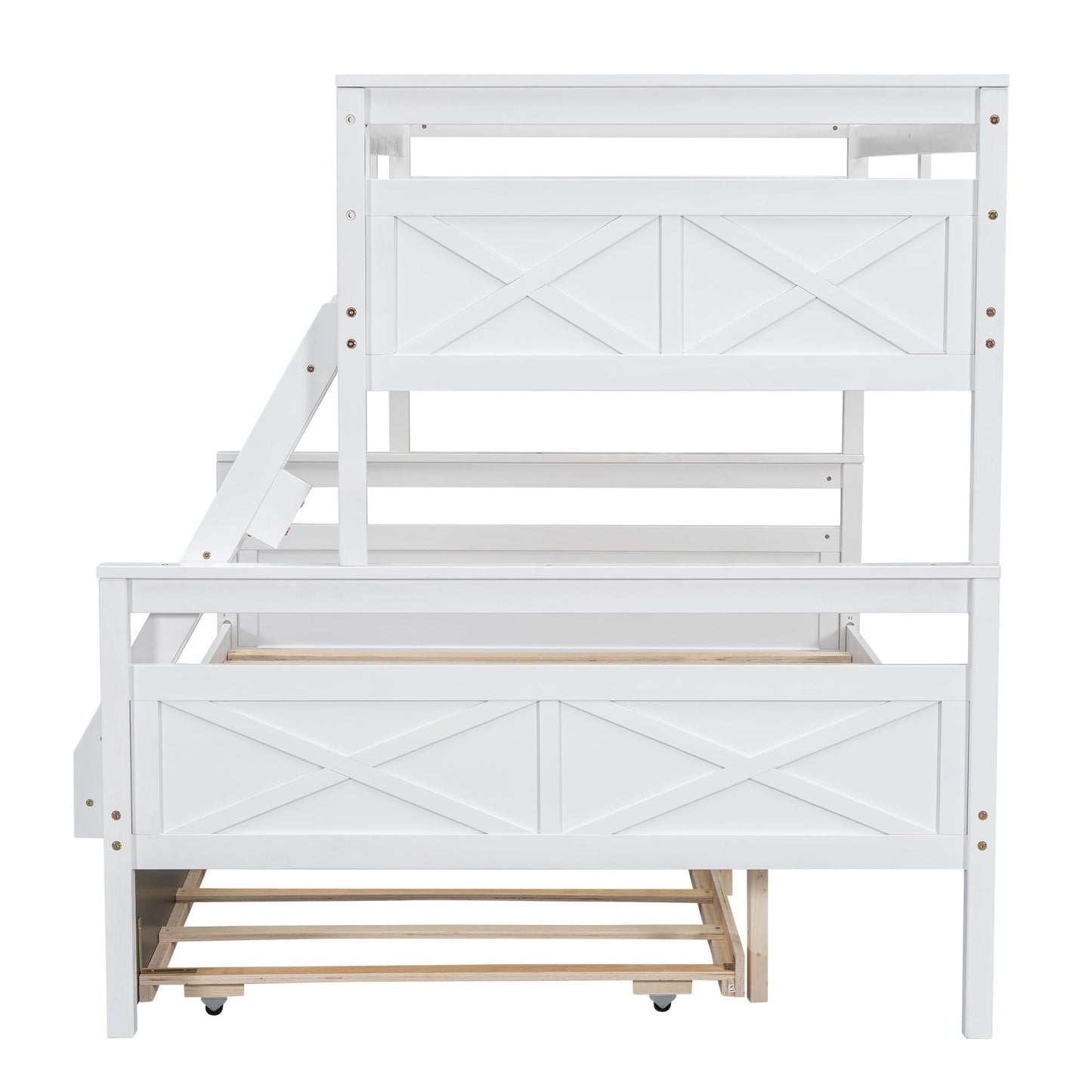 Bunk Bed With Ladder And Safety Guardrail
