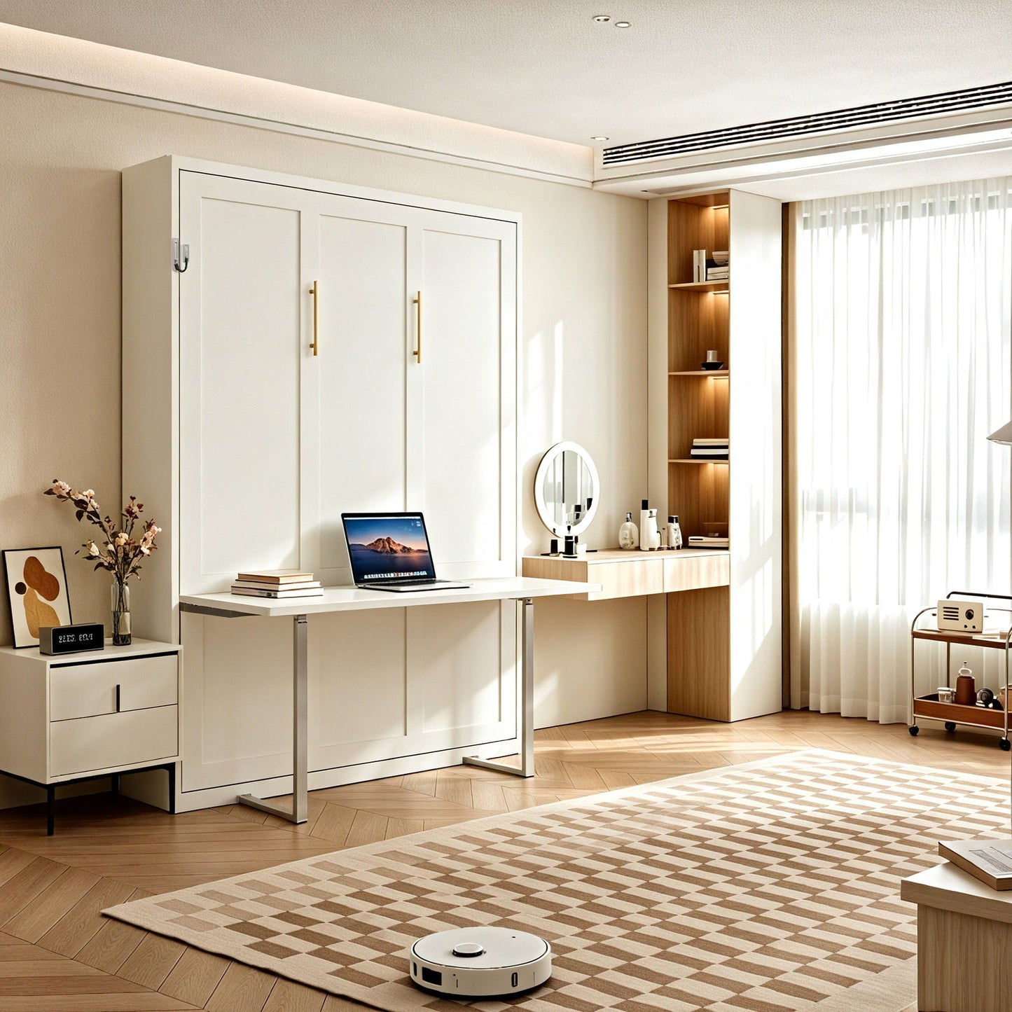 Folding Vertical Murphy Wall Bed