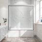 55-60" W x 60" H Brushed Nickel Double Bypass Sliding Shower Door