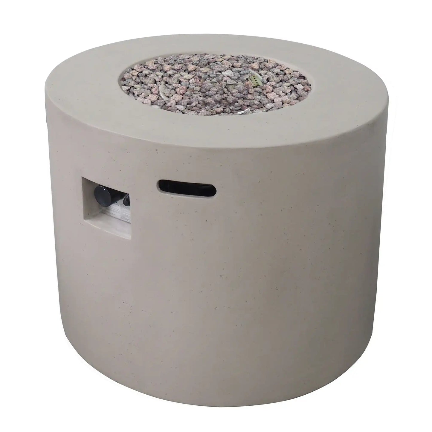 Round Iron Fire Pit With 40,000 Btu
