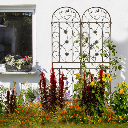 4 Pack Metal Garden Trellis 86.7" x 19.7" Rustproof for Climbing Plants
