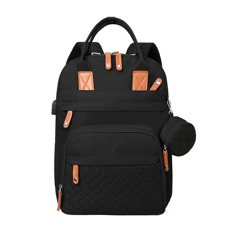 Multi-functional USB-charging Stroller Bag With Separate Dry And Wet Compartments