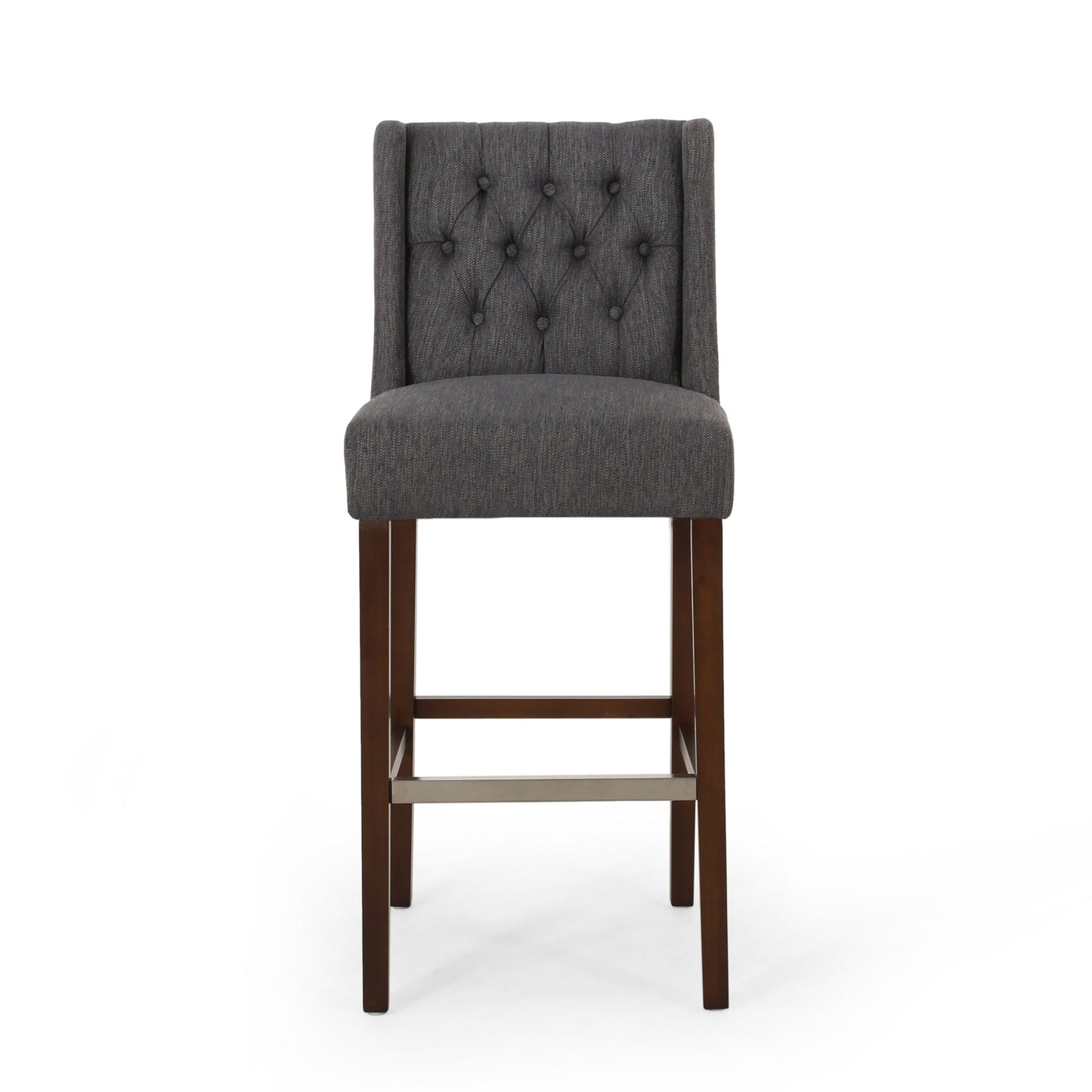Solstara Upholstered Dining Barstool with Button Tufted and Wing Back