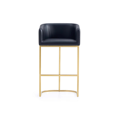 Mid-Century Modern Stool With Steel Base