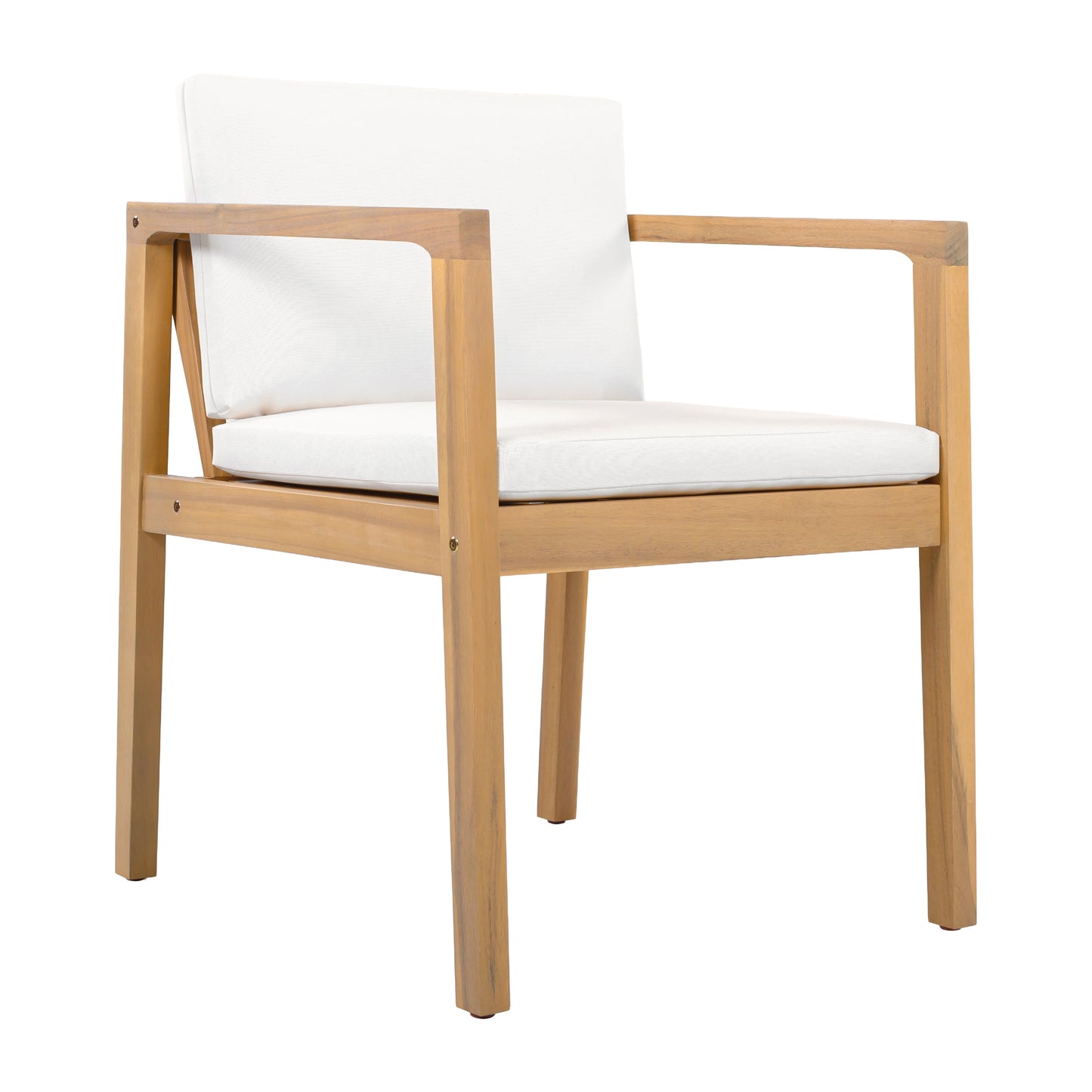 Outdoor Dining Chairs (Set of 2) with Acacia Wood Frame