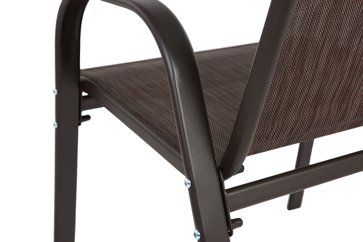 6 Piece Patio Chairs with High Backrest and Armrest - Brown