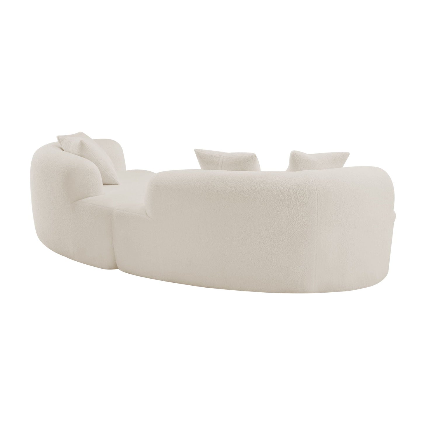Curved 4 Seater Full Compression Sponge Sofa